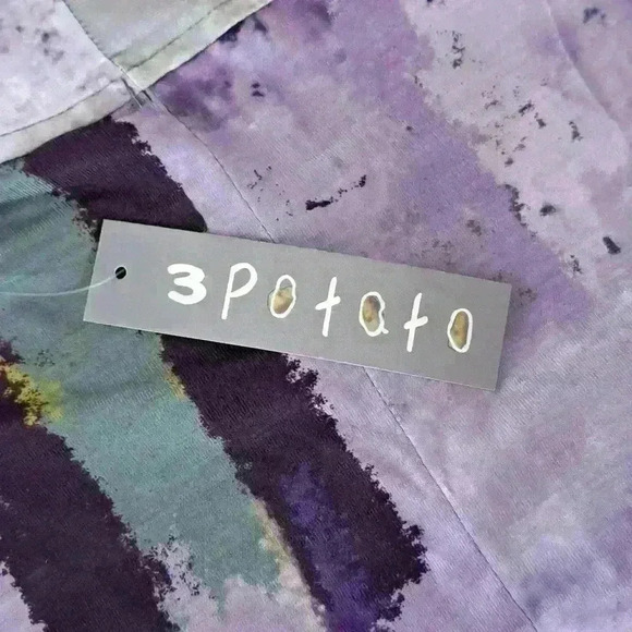 3 Potato Open Cardigan - Colors: Lavenders, Greens, Browns - Size: S - Picture 5 of 7